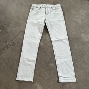 Hiroshi Kato The Pen Slim Selvedge Denim Jeans Mens 33 Silver Gray White 14oz US